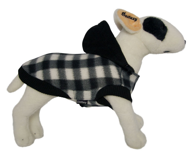 Fleece mikina černo-bílá kostka Fleece mikina černo-bílá kostka